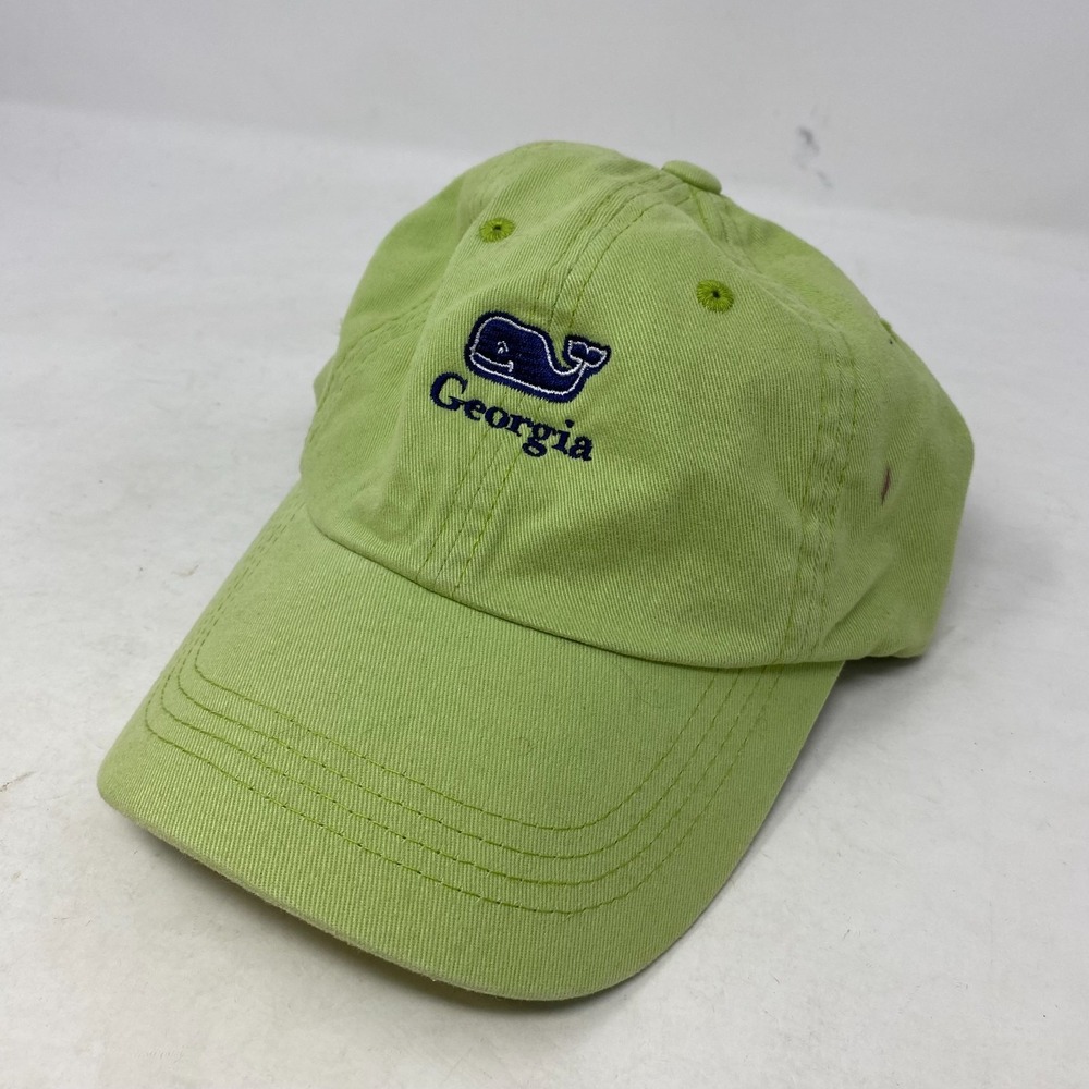 Vineyard Vines Adult Unisex Georgia Whale Logo Baseball Hat Strapback Green